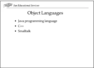 Table 1-1Comparison of Object Languages