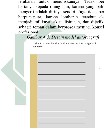 Gambar 4. 5. Desain model autobiografi 