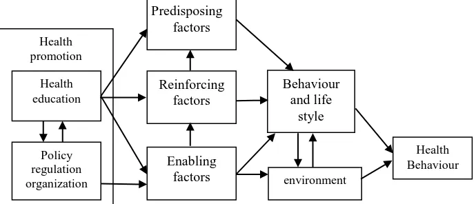 Gambar 5. Preceed-Proceed Model For Health Promotion Planing 