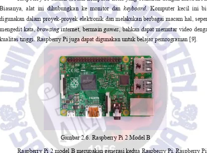 Gambar 2.6. Raspberry Pi 2 Model B 