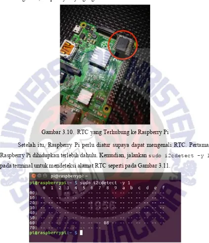 Gambar 3.10. RTC yang Terhubung ke Raspberry Pi 