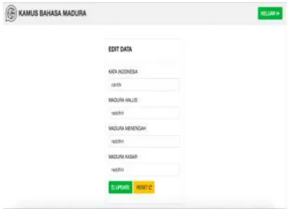 Gambar 8. Menu Edit Data 