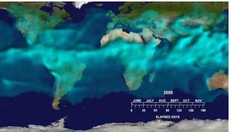Figure 1. The visualization of global distribution of atmospheric water from NASA 
