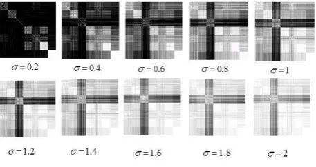 Figure 1. Multiscale kernel matrices for training samples of Bayview Park data set. 