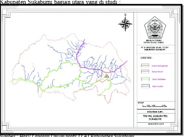 Gambar IV.1 : Peta Jaringan Jalan Kabupaten Sukabumi Yang Distudi