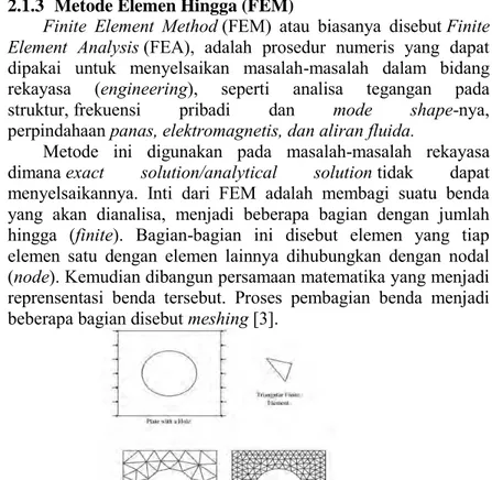 Gambar 2.13 Meshing pada plate. Sumber: A First Course in  Finite Elements. Jacob Fish &amp; Ted Belytschko