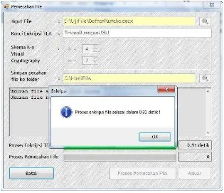 Gambar 4.3 Tampilan Proses Enkripsi File Selesai 