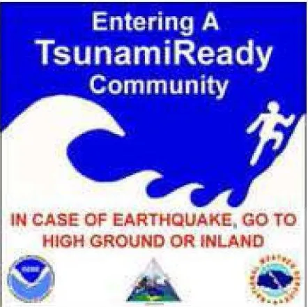 Gambar 2. 10 Contoh rambu “Tsunami Ready” di Pelabuhan Grays, Washington. 