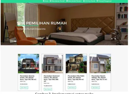 Gambar 3. Implementasi antar muka 