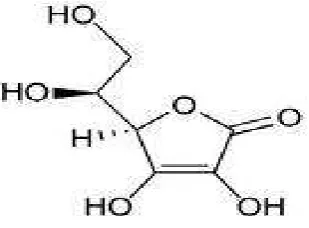 Gambar 2.1.3. Struktur kimia Vitamin C 