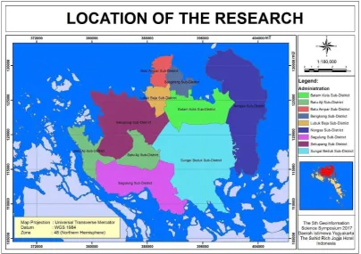 Figure 1. Research location in Batam island, Indonesia   