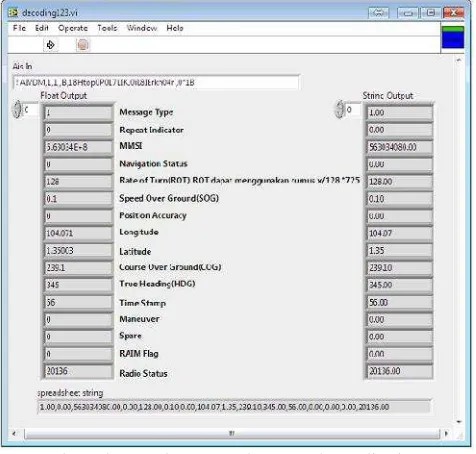 Figure 8: Decode process shown on the application