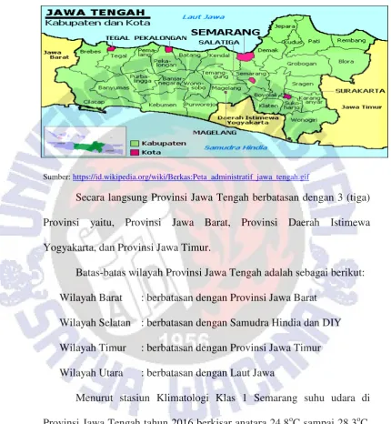 Gambar 4.1 Peta Provinsi Jawa Tengah 