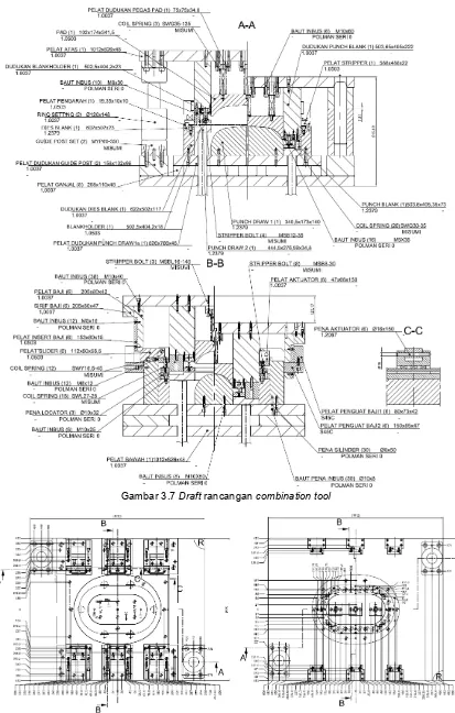 Gambar 3.7 Draft rancangan combination tool 