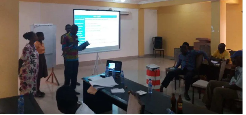 Figure 8 Participant presenting practice CAP developed by the Elmina group 