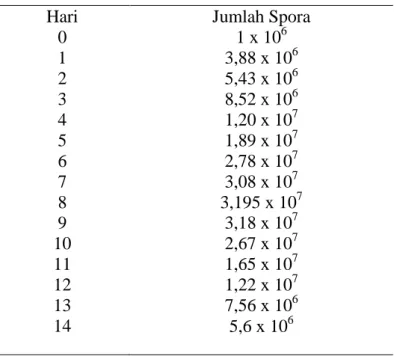 Tabel  2. Jumlah spora Monascus purpureus 