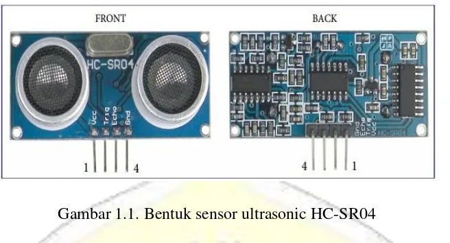 Gambar 1.2. Cara kerja sensor ultrasonik dengan transmitter dan receiver yang berfungsi 