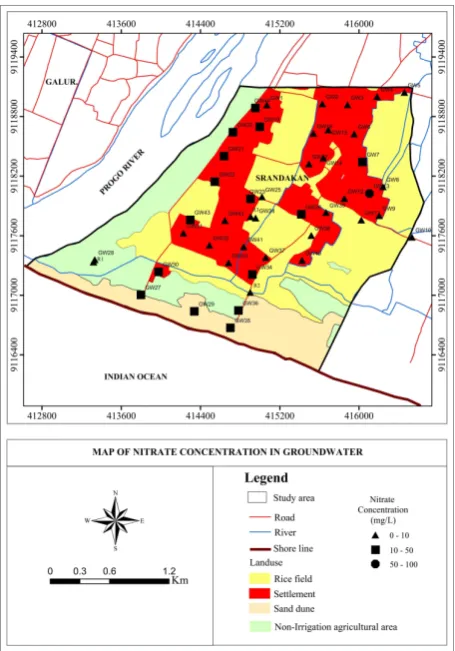 Figure 4: Map of soil and groundwater samples points.