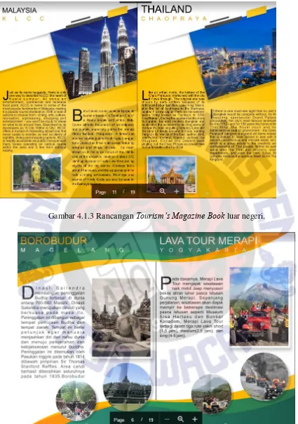 Gambar 4.1.3 Rancangan Tourism’s Magazine Book luar negeri. 