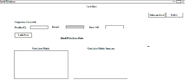 Gambar 3.7. Rancangan tampilan halaman latih data
