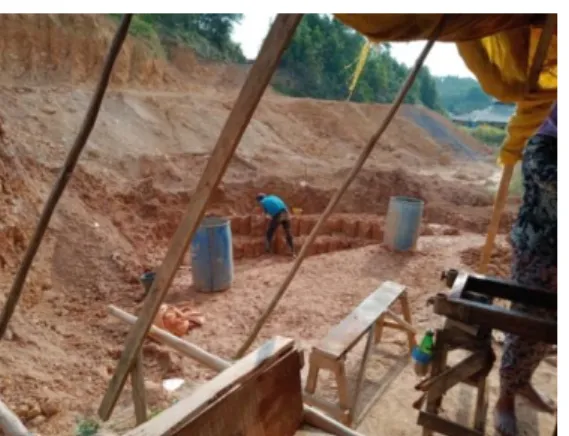 Gambar 2.Kondisi Tanah yang Digunakan dalam Pembuatan Batu                                  Bata di Kampung Jawa - Kota Batam 
