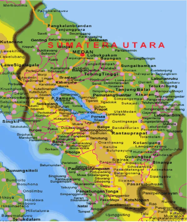 Gambar 4.1. Peta Provinsi Sumatera Utara 