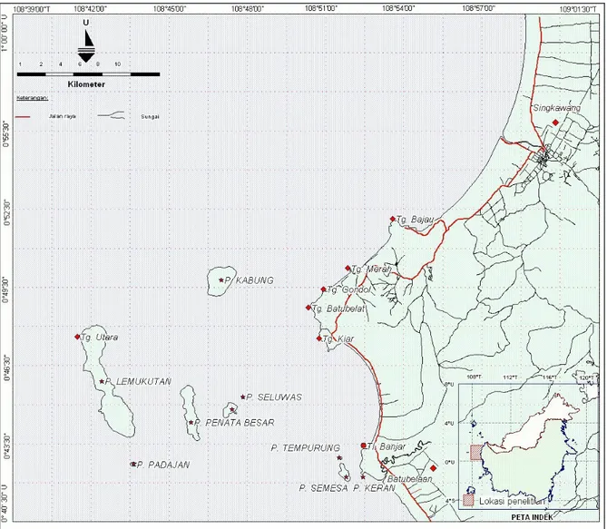 Gambar 2. Peta lokasi penelitian (Aryanto drr., 2008).