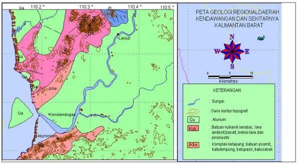 Gambar 5. Peta Geologi Lokal daerah Kajian   c.   Satuan Aluvial 