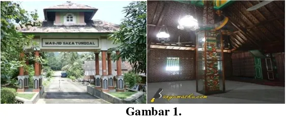 Gambar 1.  Masjid Saka Tunggal Banyumas 