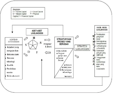 Gambar 2.1 Kerangka Sustainable Livelihood 