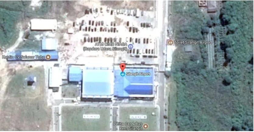 Gambar 4.3 Bandara Silangit dilihat dari Google Maps 