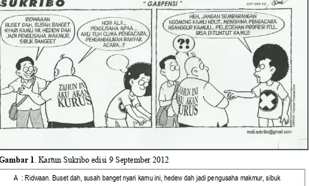 Gambar 1. Kartun Sukribo edisi 9 September 2012 
