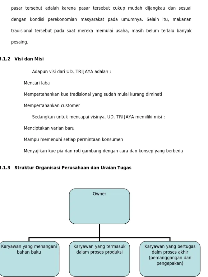 Gambar 3.1 Gambar Struktur Organisasi Perusahaan Owner
