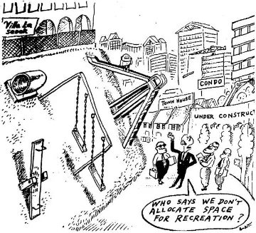 Gambar 1: Kartun editorial karya Lat yang mengritik kebijakan pembangunan  
