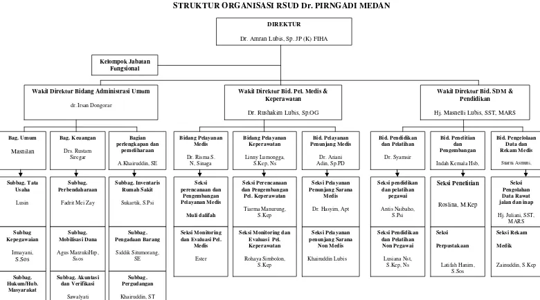 Gambar 4.1.1 Struktur Organisasi RSUD Dr. Pirngadi 