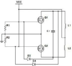 Gambar 2. Rangkaian Collpitts Oscillator 