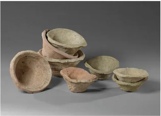 Fig. Beveled rim bowls, the most common form of ceramic vessel produced and used in the Uruk period.