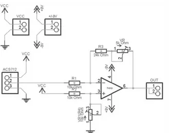Gambar 3.3 Rangkaian Sensor Arus dan Pengkondisi Sinyal 