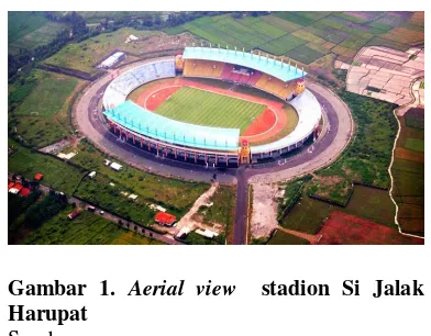 Gambar 1. Aerial view  stadion Si Jalak 