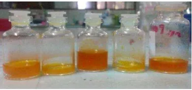 Tabel 1.  Tabel 1. Sifat fisiko kimiawi minyak biji pepaya sebelum dan setelah pemurnian Karakteristik Sebelum Setelah 