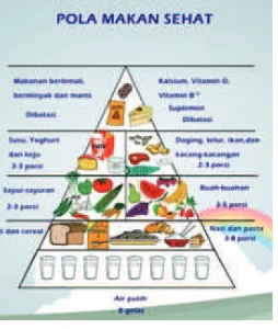 Gambar 9.3 Piramida Pola Makan Sehat
