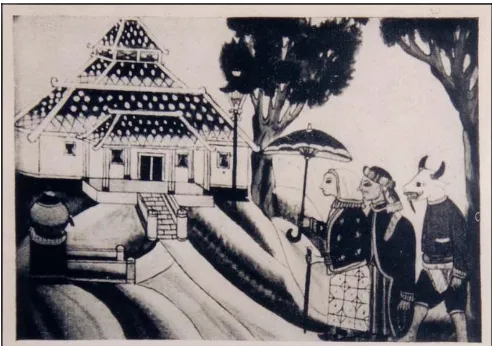 Gambar 1.  Masjid Tembayat Dalam Lukisan Kaca (Djawa, 1939) 