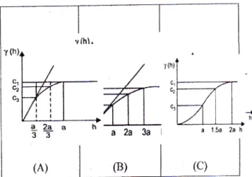 Gambar  1.  Model  Variogram  yang umum  digunakan: (A)  (Model  SPherical),  (B) Model