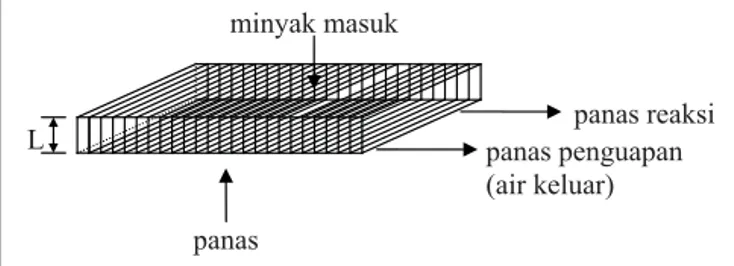 Gambar 2.   Neraca massa dan panas di elemen volum padatan sampel