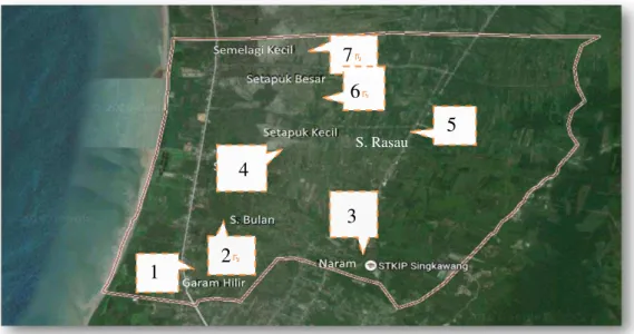Gambar 1. Lokasi pengambilan sampel di Kecamatan Singkawang Utara 