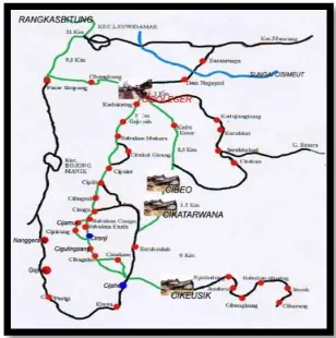 Gambar 1. Peta Persebaran Kampung Baduy   Sumber: indonesiatourism.com 