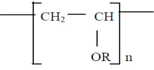 Gambar 2. Struktur kimia Polivinil Alkohol 