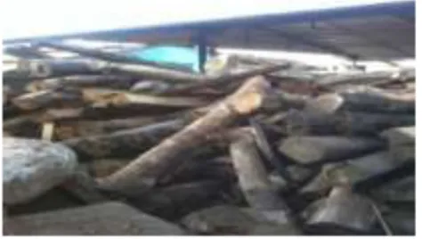 Gambar  2.1  Kayu balok sebelum dihancurkan  menjadi limbah kayu. 