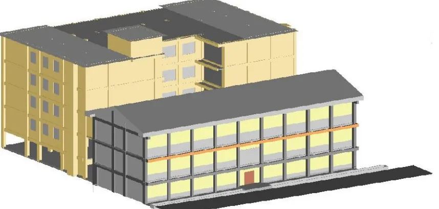 Gambar  3. Obyek 3D Gedung Desain Interior  
  
