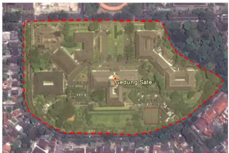 Gambar 1: Peta kawasan dan lokasi Gedung Sate